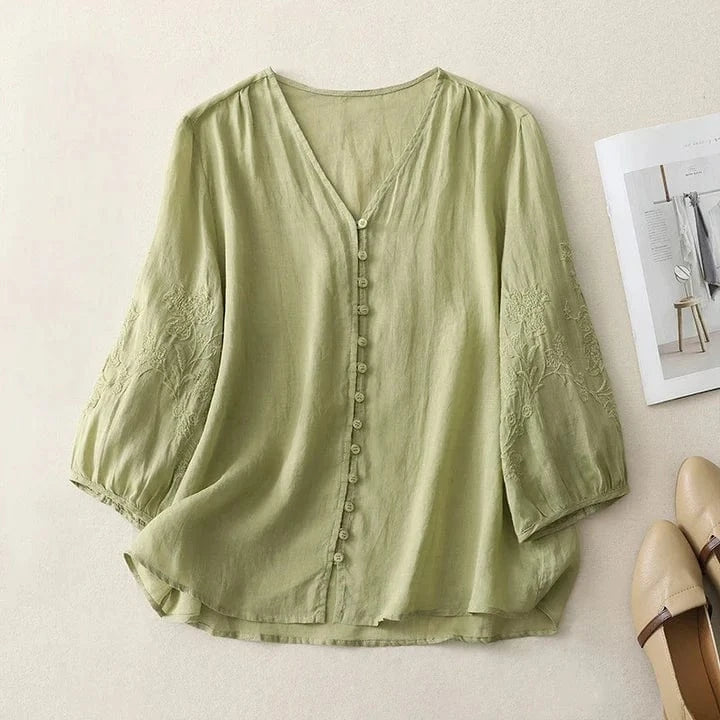 Solana Linen Blouse
