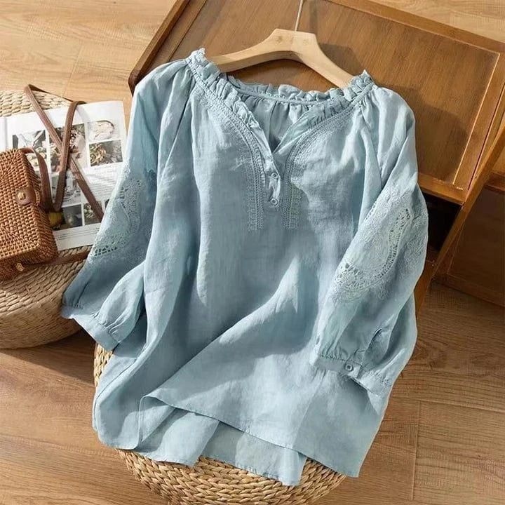 Natalia™ Linen Blouse