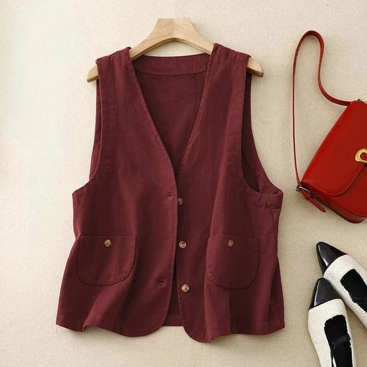 Julia Linen Vest