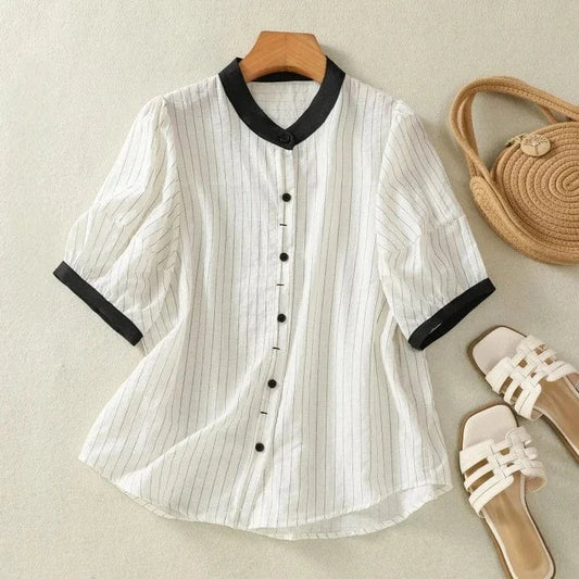 Mia Linen Blouse