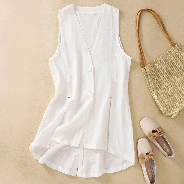 CLAIRE LINEN VEST