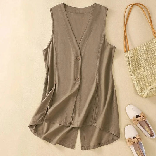 CLAIRE LINEN VEST