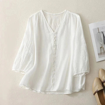 Solana Linen Blouse