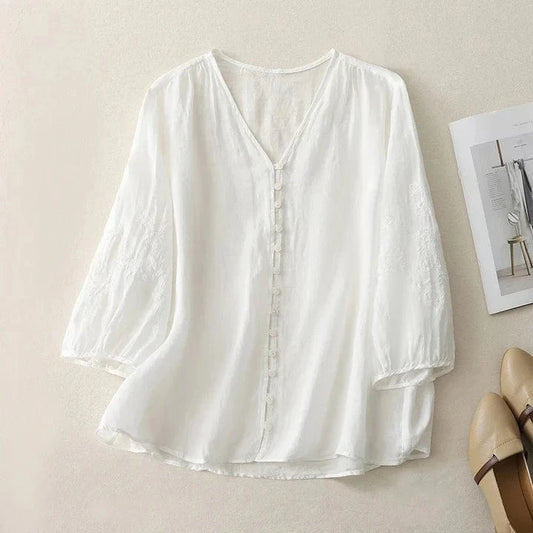 Solana Linen Blouse