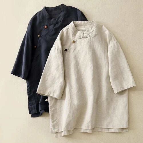 RICA LINEN BLOUSE