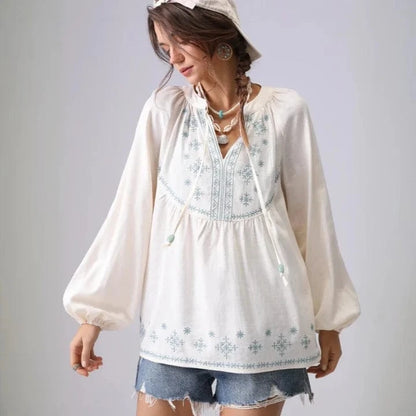 Amanda Linen Blouse