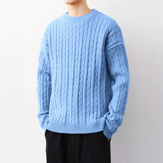 Cable Knit Crewneck Sweater