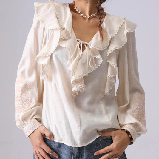 LÉONIE LINEN BLOUSE