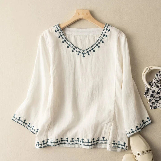 Melissa Linen Blouse