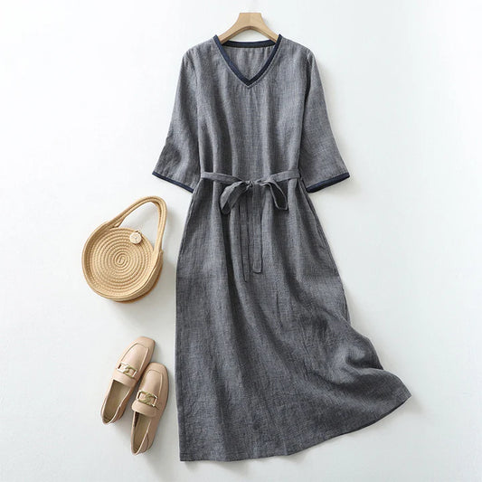 ADELA LINEN DRESS