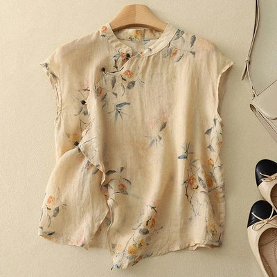 AMANDA LINEN TOP