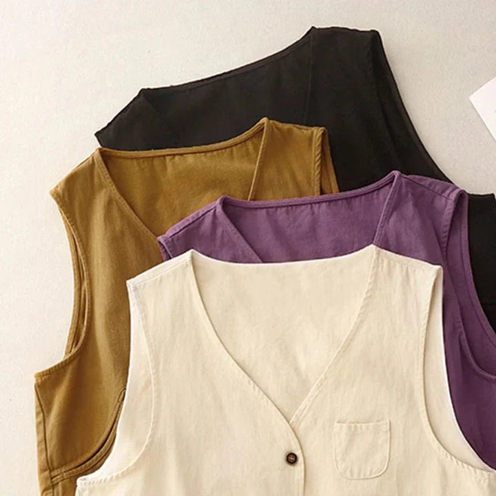 Evelyn Linen Vest