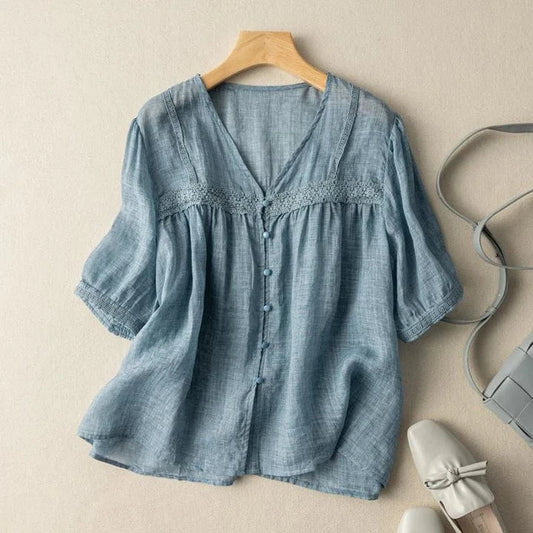 Evelyn Linen Blouse