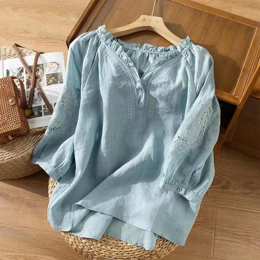 Natalia™ Linen Blouse