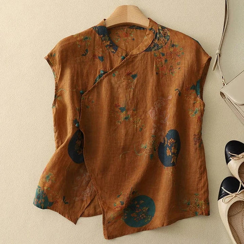 AMANDA LINEN TOP