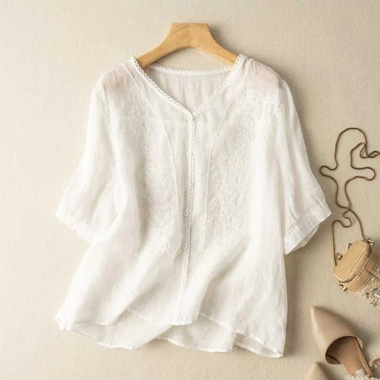 Nora Linen Blouse