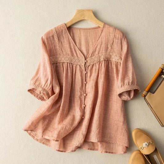 Evelyn Linen Blouse