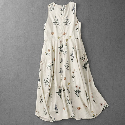 Dorin Linen Dress