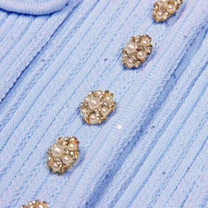 CELESTE™ BUTTON MINI DRESS