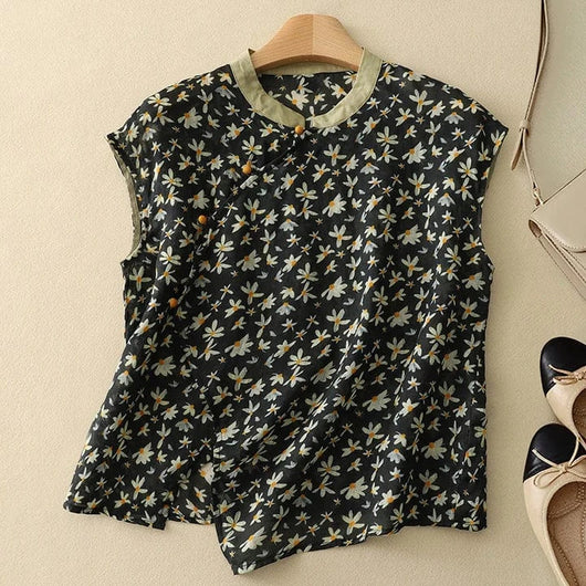 AMANDA LINEN TOP