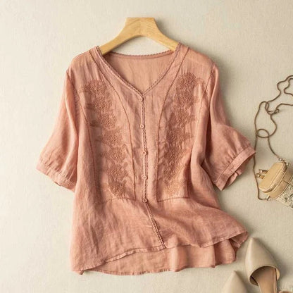 Nora Linen Blouse