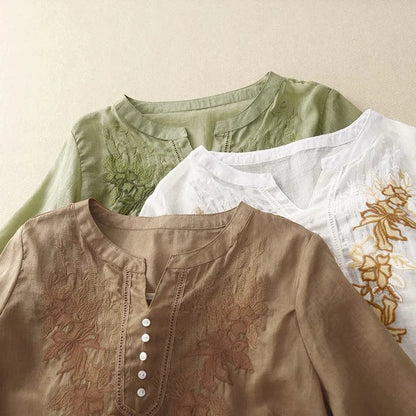 Dina Linen Blouse