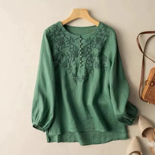 AMBER LINEN BLOUSE