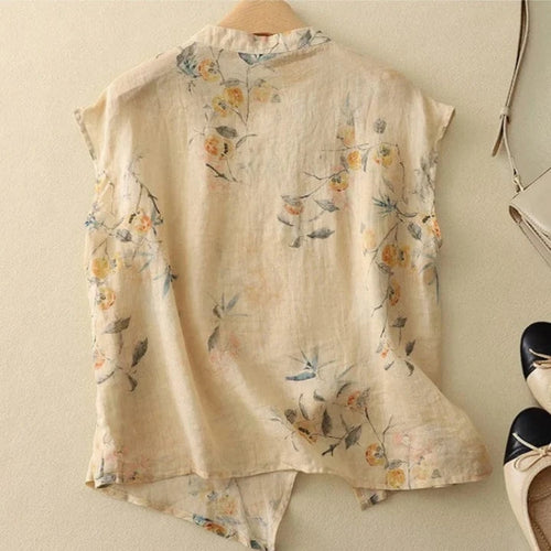 AMANDA LINEN TOP