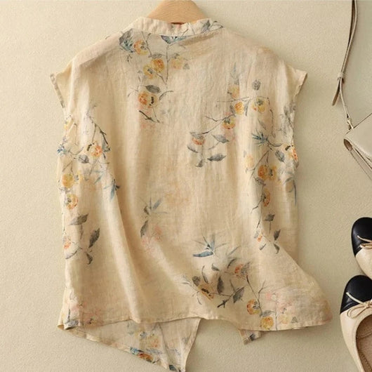 AMANDA LINEN TOP