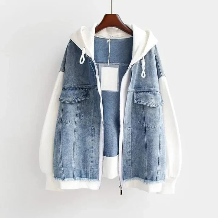 Two-Piece Denim Hoodie
