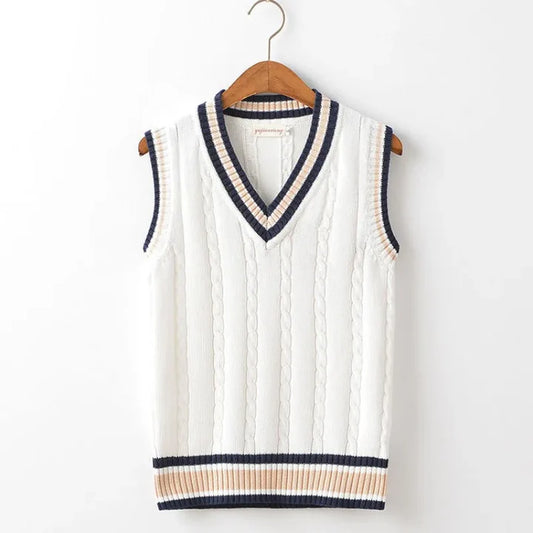 V Neck Knit Vest