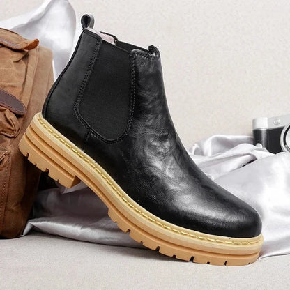 Genuine Leather Chelsea Boots