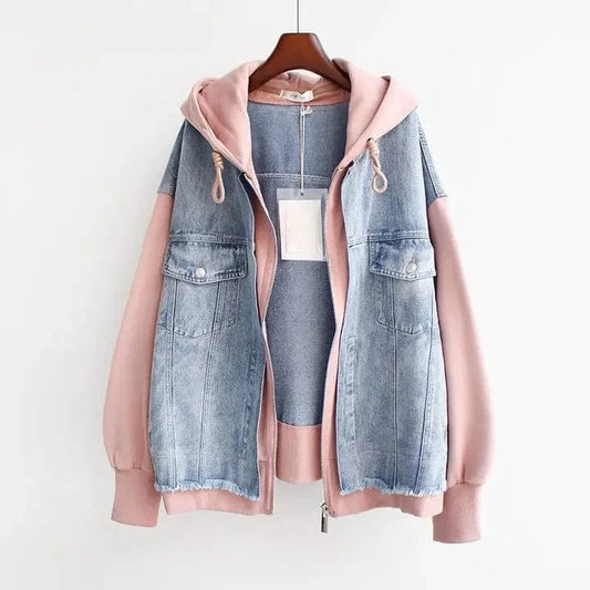 Two-Piece Denim Hoodie