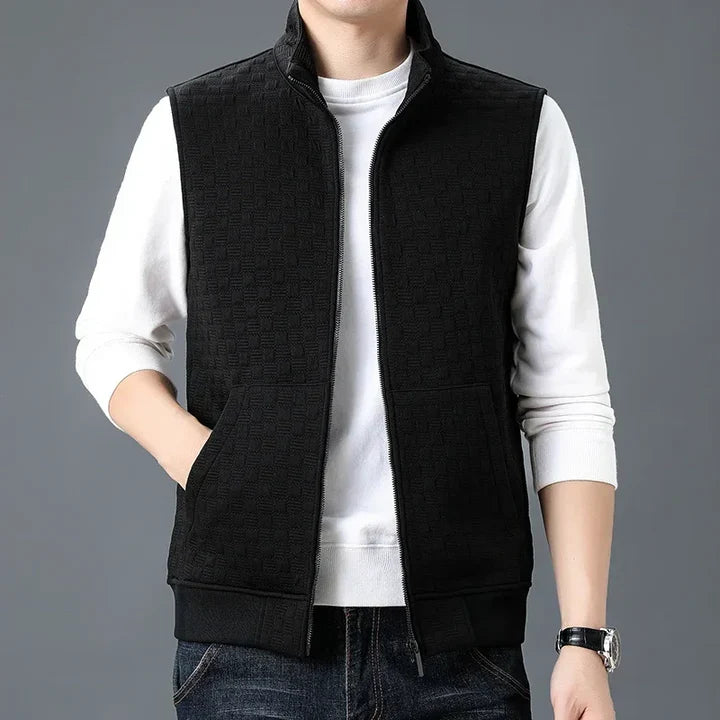 Athletic Textured Zip Vest