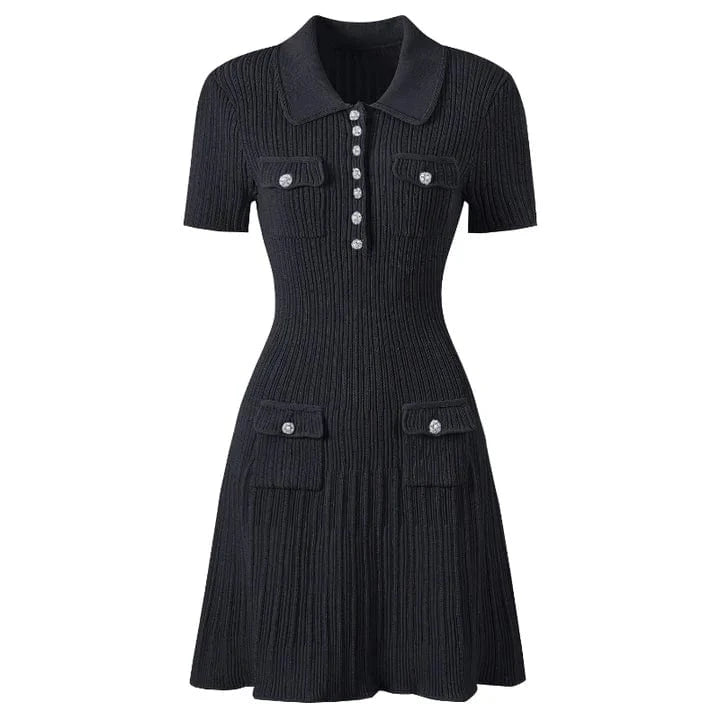 CELESTE™ BUTTON MINI DRESS