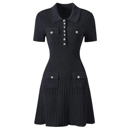 CELESTE™ BUTTON MINI DRESS