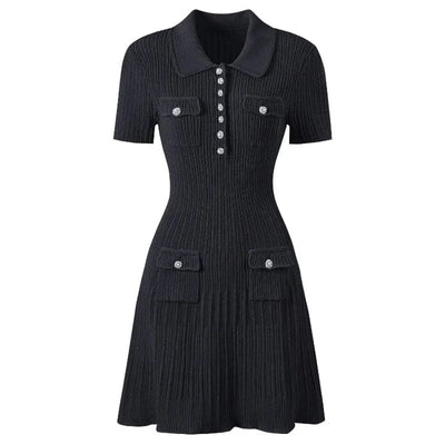 CELESTE™ BUTTON MINI DRESS
