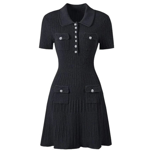 CELESTE™ BUTTON MINI DRESS