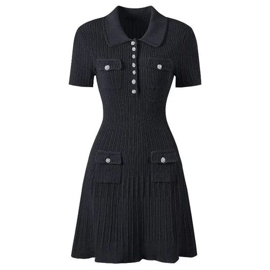 CELESTE™ BUTTON MINI DRESS