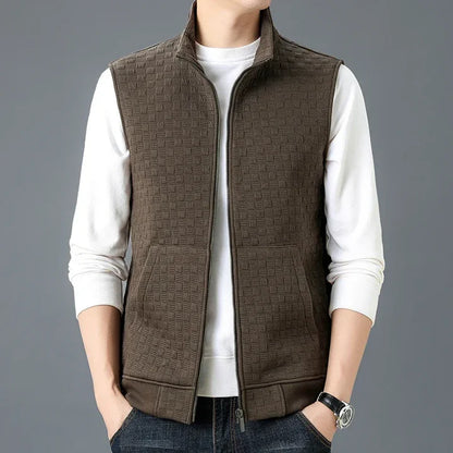 Athletic Textured Zip Vest