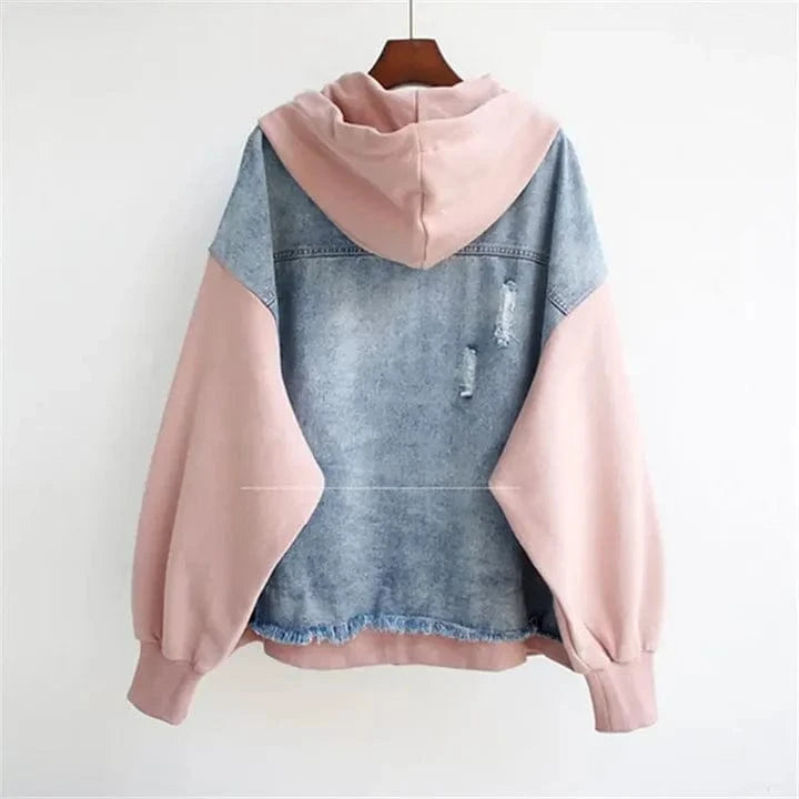 Two-Piece Denim Hoodie