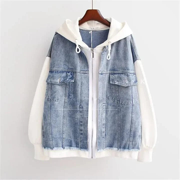 Two-Piece Denim Hoodie
