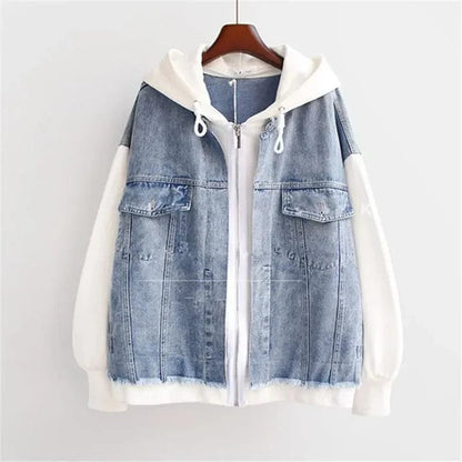 Two-Piece Denim Hoodie