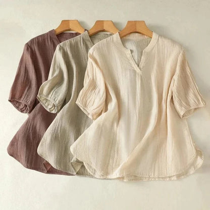 Violet Linen Blouse