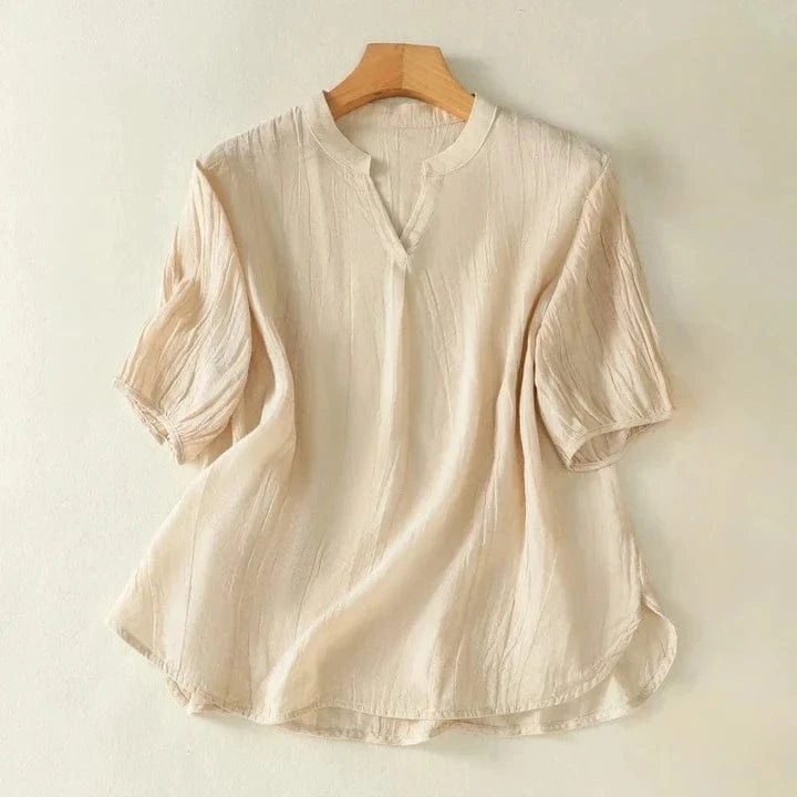 Violet Linen Blouse
