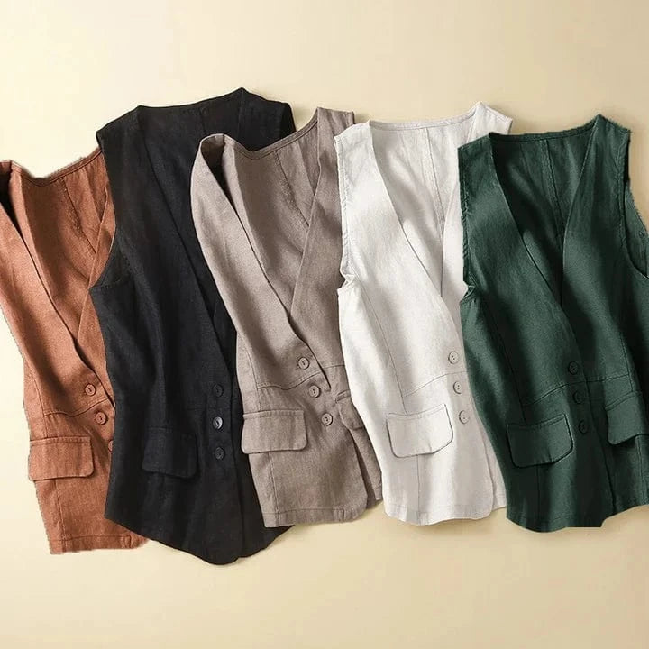 Bianca Linen Vest
