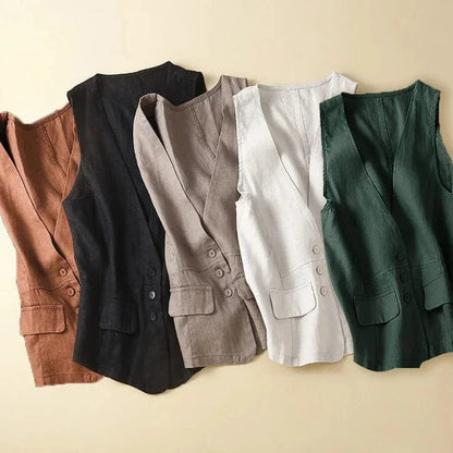 Bianca Linen Vest