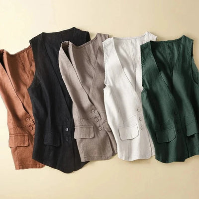 Bianca Linen Vest
