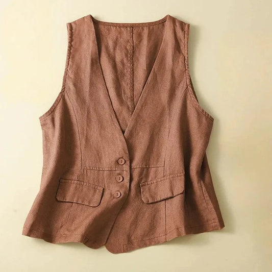 Bianca Linen Vest