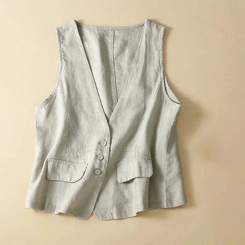 Bianca Linen Vest